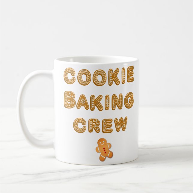 Mug Cookie Baking Crew Family Matching Group Noël (Gauche)