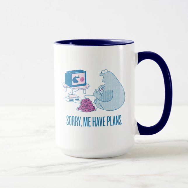 Mug Cookie Monster | Désolé, Me Avoir des Plans (Droite)