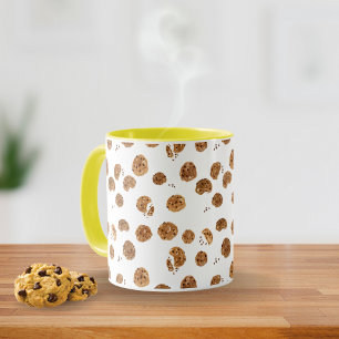 Mug Cookies aux pépites de chocolat à l'aquarelle