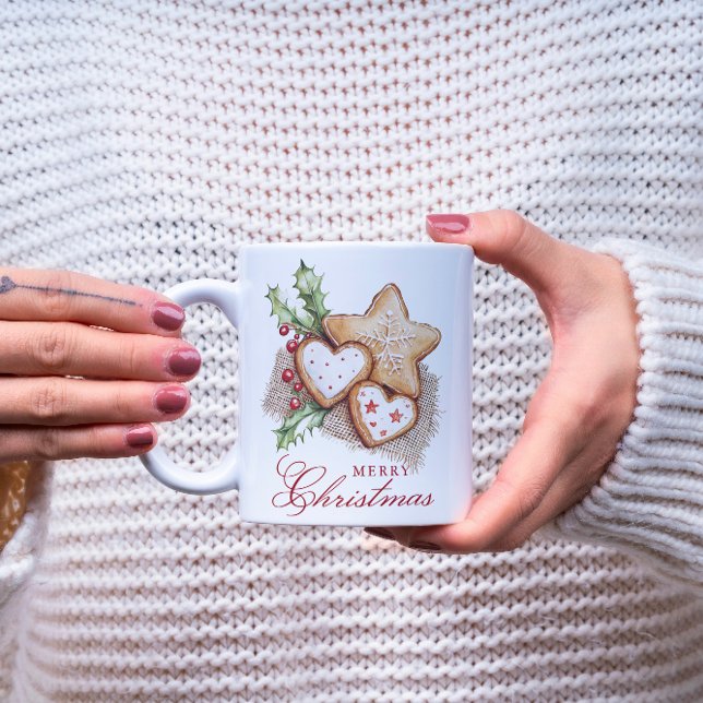 Mug Cookies de Noël et pin blanc Joyeux Noël (Créateur téléchargé)