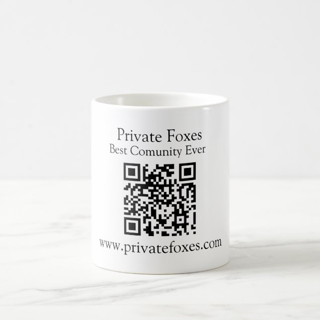 Mug Cookies d'entreprise de code QR, Cookies de code Q (Centre)