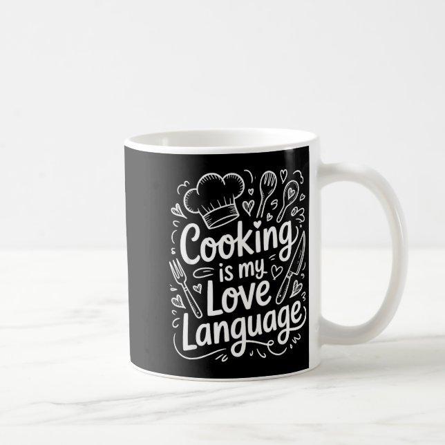 Mug Cooking Is My Love Language, Culinary Chef And Kit (Droite)