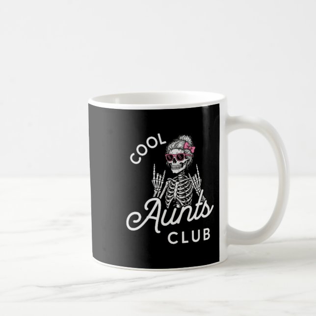 Mug Cool Aunt Club Funny Skeleton Family Kids Women  (Droite)