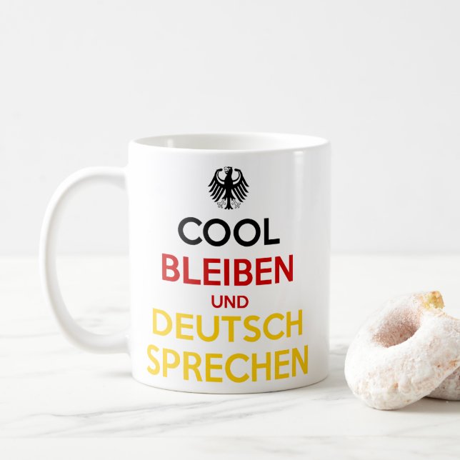 Mug Cool Bleiben und Deutsch Sprechen (Avec donut)