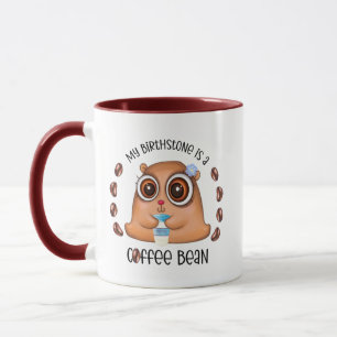 Mug cool café haricot ajouter monogramme Birthstone