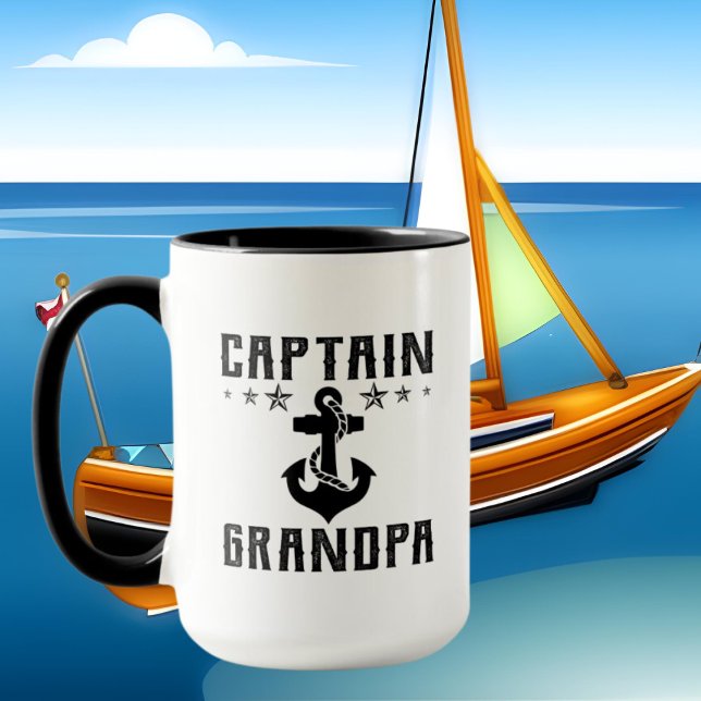 Mug cool Capitaine Grandpa (Créateur téléchargé)