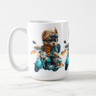 Mug Cool chien biker, mignon Yorkshire terrier chien c