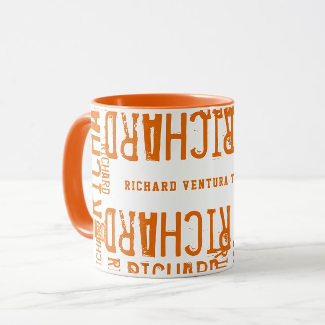 Mug Cool de nom orange (Devant gauche)