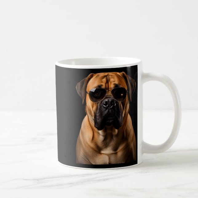 Mug Cool Dog Sungles Bullmastiff Funny Look  (Droite)