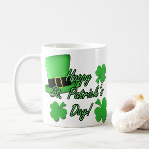 Mug Cool fun Chapeau vert haut Shamrocks St Patricks D