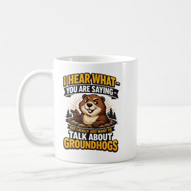 Mug Cool Groundhog Day Groundhog | Funny February (Gauche)