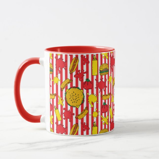Mug Cool Hot Dog Mustard Burger Ketchup BBQ Party (Gauche)