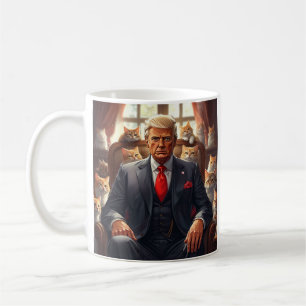 Mug Cool MAGA Cat TRUMP entouré de KITTENS drôle