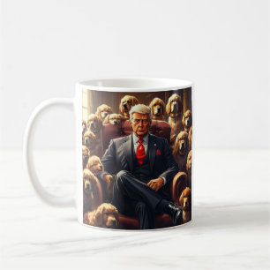 Mug Cool MAGA Chien TRUMP entouré de Chiens drôles