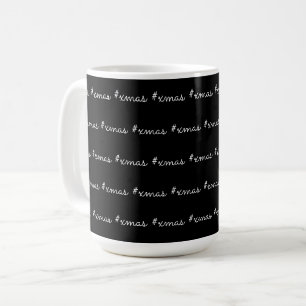 Mug Cool moderne XMAS motif noir et blanc