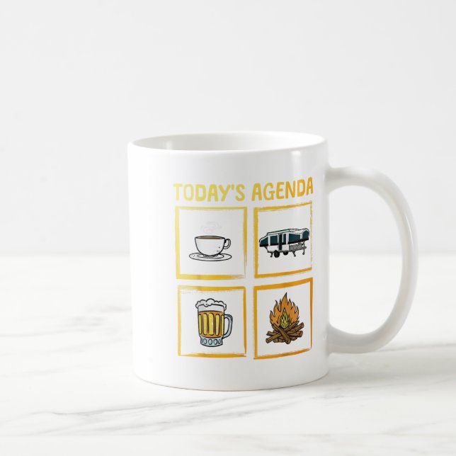 Mug Cool P Up Camper Art Pour Hommes Femmes Caravan Pu (Droite)