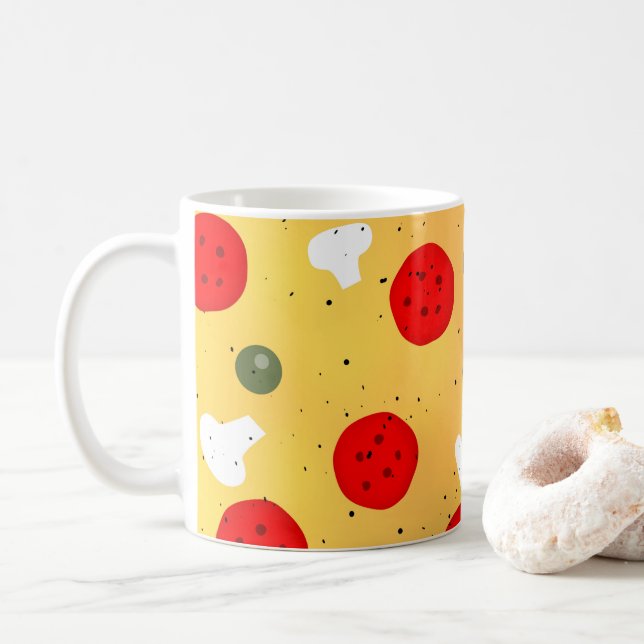 Mug Cool plaisir pizza pepperoni champignon (Avec donut)