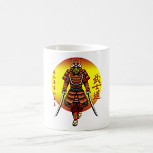 Mug Cool Retro Armored Samurai with 2 Katanas