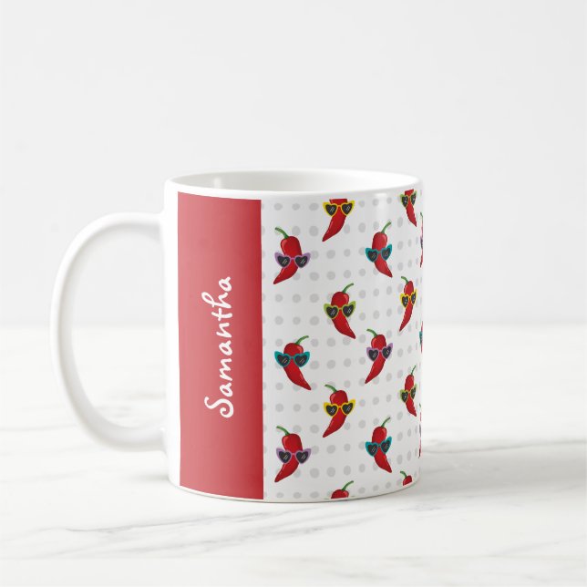 Mug Cool Shades Red Chile Motif (Gauche)