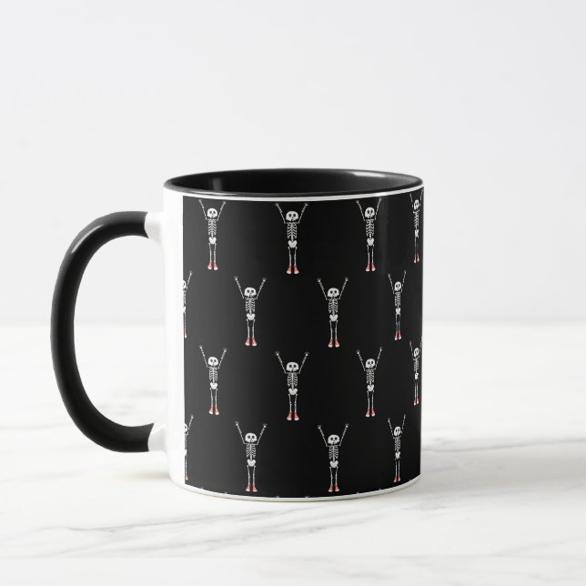 Mug Cool Skeleton Halloween Design (Gauche)