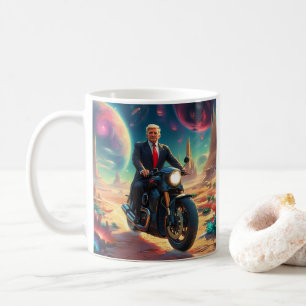 Mug cool Trump équitation Moto sur Alien Planet MAGA
