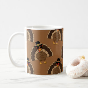 Mug Cool Turquie Thanksgiving fun brown motif