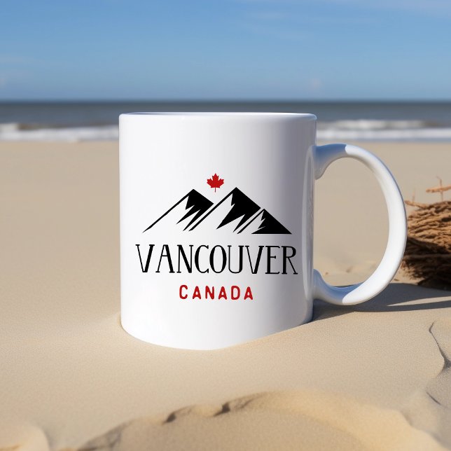 Mug Cool Vancouver Canada Mountains Maple Leaf (Créateur téléchargé)