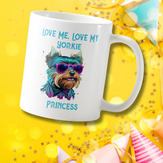 Mug Cool Yorkie Chien avec lunettes de soleil (Créateur téléchargé)