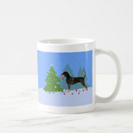 Mug Coonhound bleu décorant l'arbre de Noël