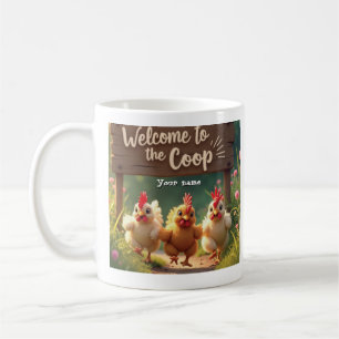 Mug Coop de poulet personnalisé - Bienvenue au Coo