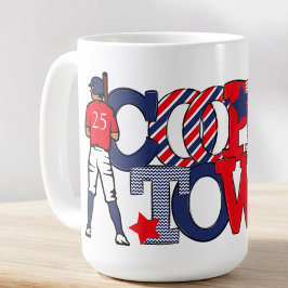 Mug Cooperstown Patriotic Letotic Baseball Année