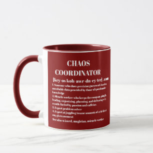 Mug Coordinateur Chaos Définition Bureau Photo Coworke