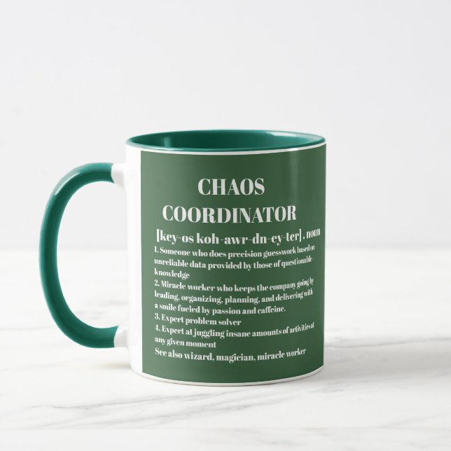 Mug Coordinateur Chaos Définition Bureau Photo Coworke (Gauche)