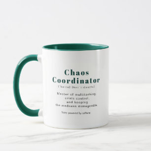 Mug Coordinateur Chaos Définition Photo personnalisée