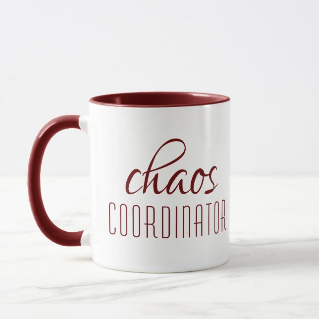 Mug Coordinateur du Chaos Texte typographique (Gauche)