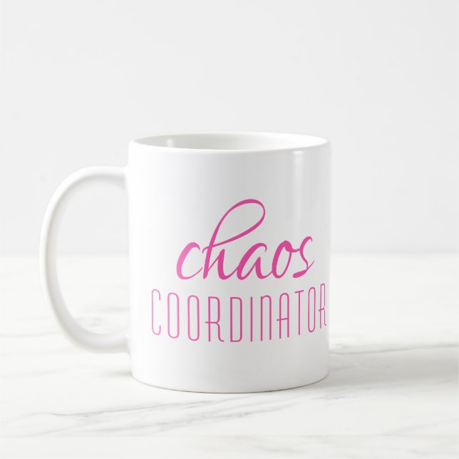 Mug Coordinateur du Chaos Texte typographique (Gauche)