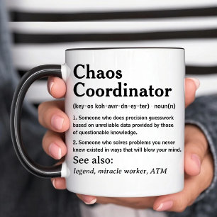 Mug Coordonnateur de chaos personnalisé drôle
