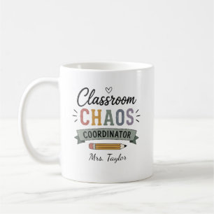 Mug Coordonnateur de chaos personnalisé en classe
