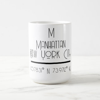 Mug Coordonnées de Manhattan New York City