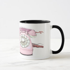 Mug Copie rose vintage faite sur commande d'art de