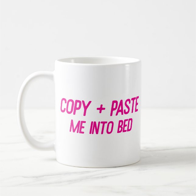Mug Copier + Coller dans le lit Funny Office Co-Worker (Gauche)
