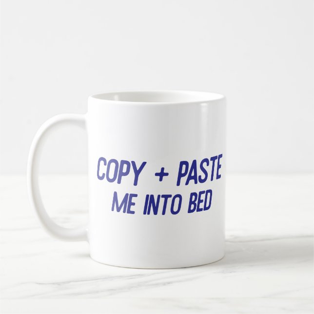 Mug Copier + Coller dans le lit Funny Office Co-Worker (Gauche)