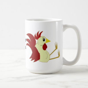 Mug Coq assis drôle