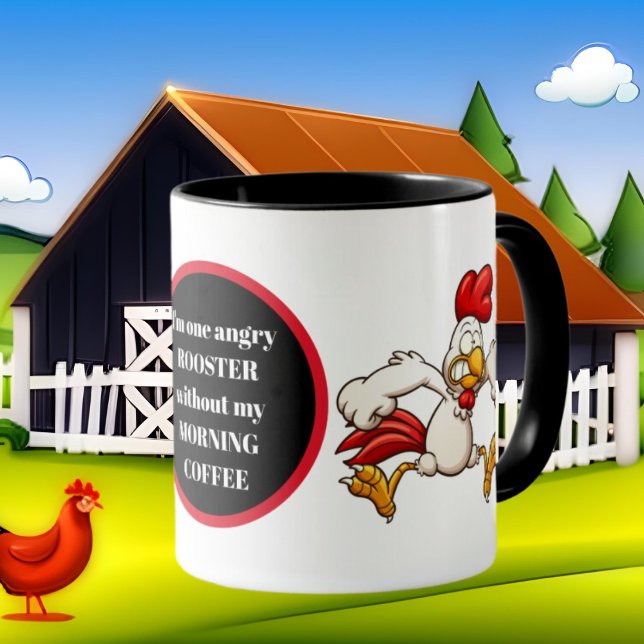 Mug Coq de café en colère drôle (Créateur téléchargé)
