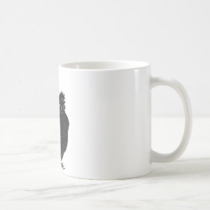Mug Coq noir vintage drôle de poulet
