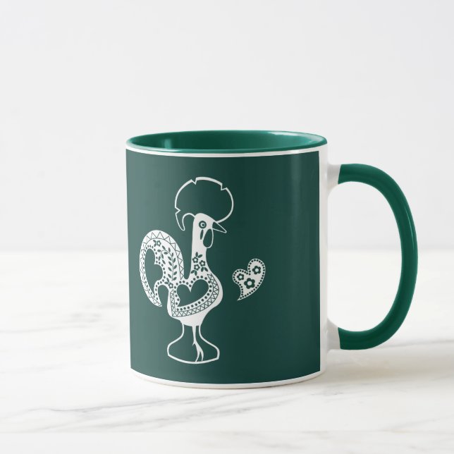 Mug Coq portugais Bom dia - Citation du matin (Droite)