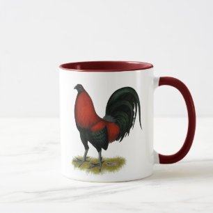 Mug Coq Rouge Noir BB Américain
