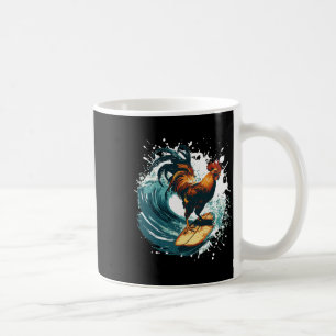 Mug Coq Surfant Animal Sport Surfeur