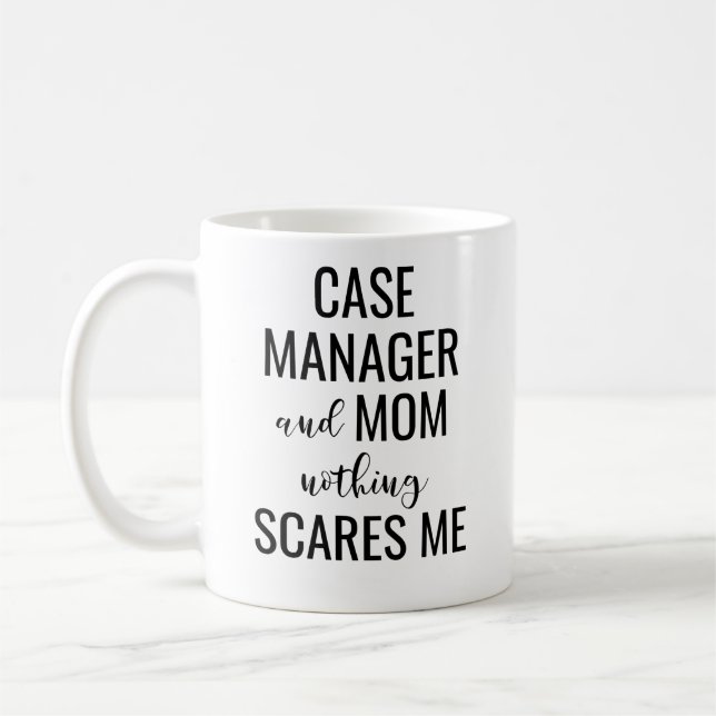 Mug Coque Manager Et Maman Rien Ne Me Fait Peur (Gauche)