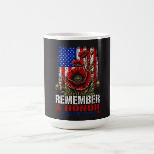 Mug Coquelicot patriotique Drapeau américain - Rappele